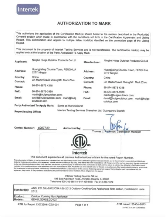 Supplier Audit Certification